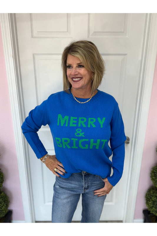 Merry & Bright Royal Sweater