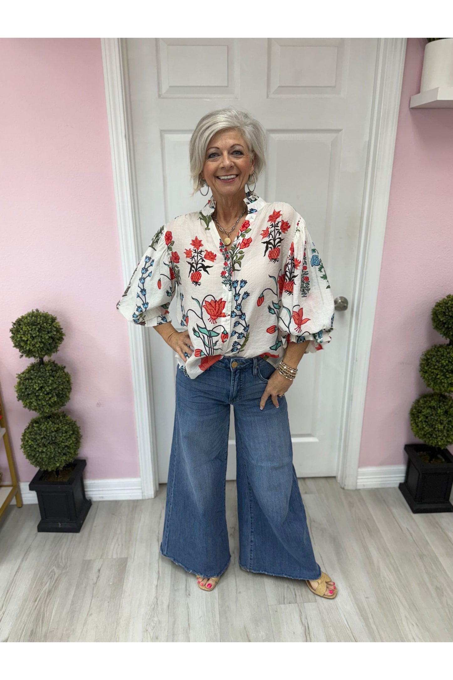 Autumn Floral Blouse