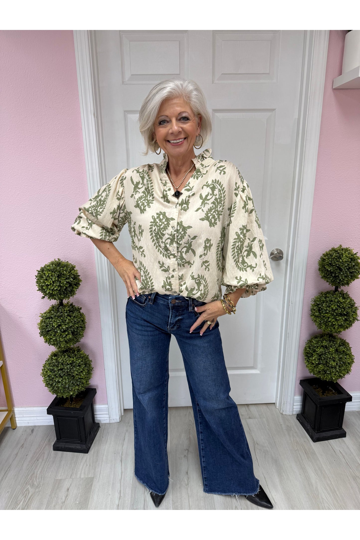 Sorrento Antique Blouse- Blue arriving approx 10/16