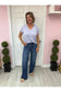 High Rise Dark Wash Wide Leg Jeans