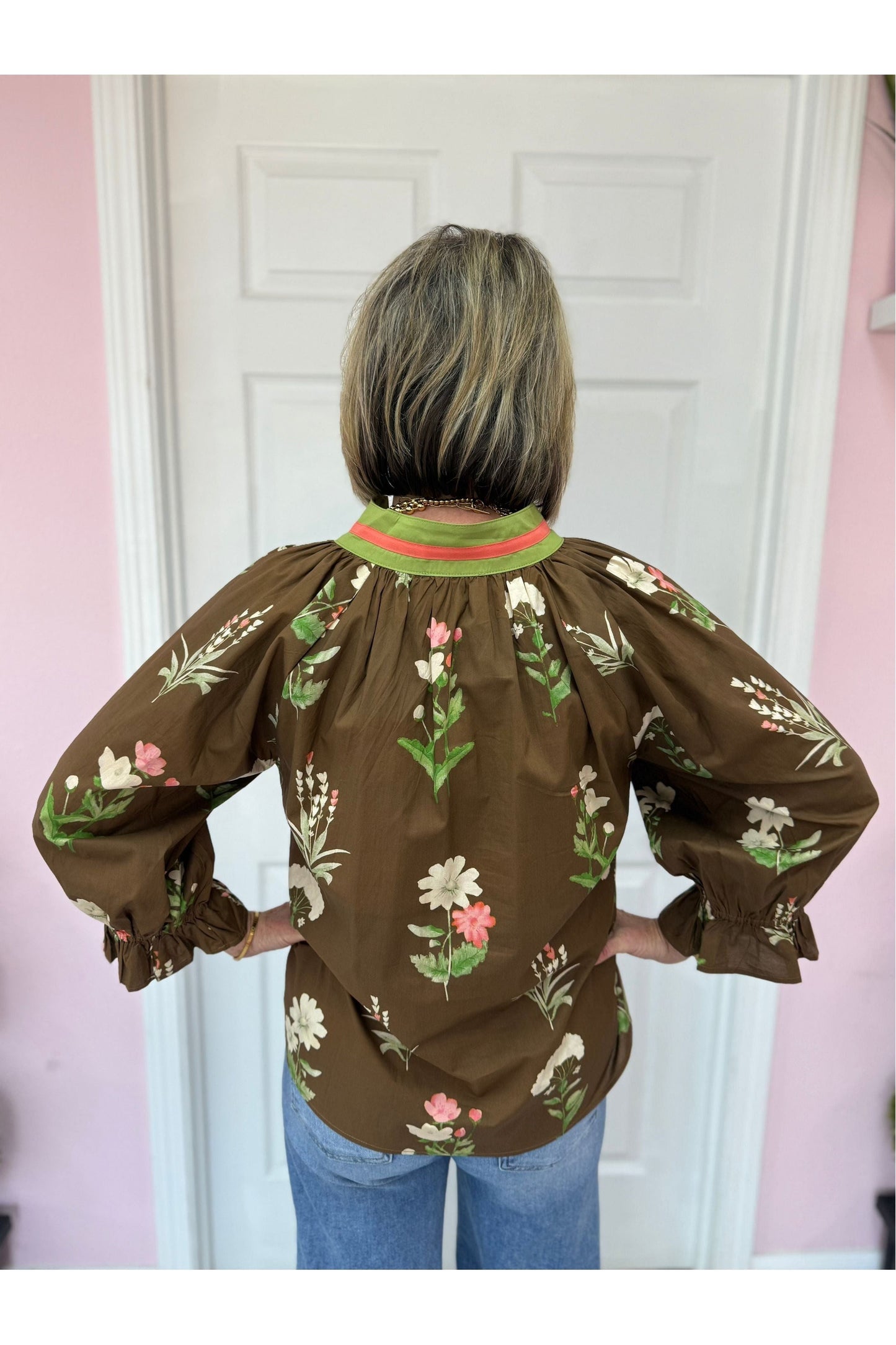 Vicki Brown Mix Blouse