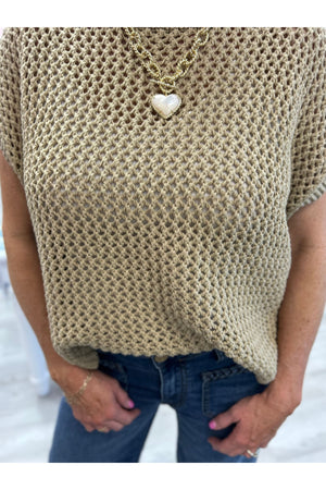 Open-Knit Sweater Top