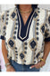 Abstract Patterned Embroidered Blouse