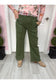 Meg High-rise Wide Leg Twill Pants With Front & Back Pockets