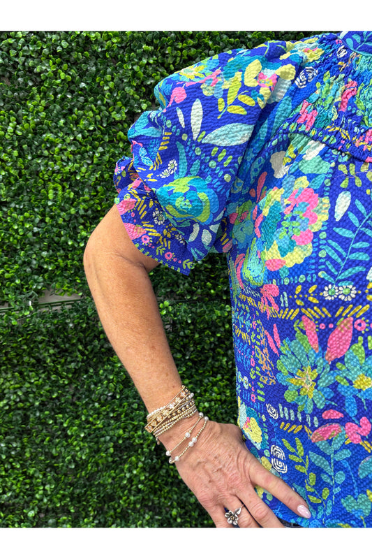Botanical Beauty Flutter Sleeve Top