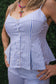 Cheryl Striped Peplum top