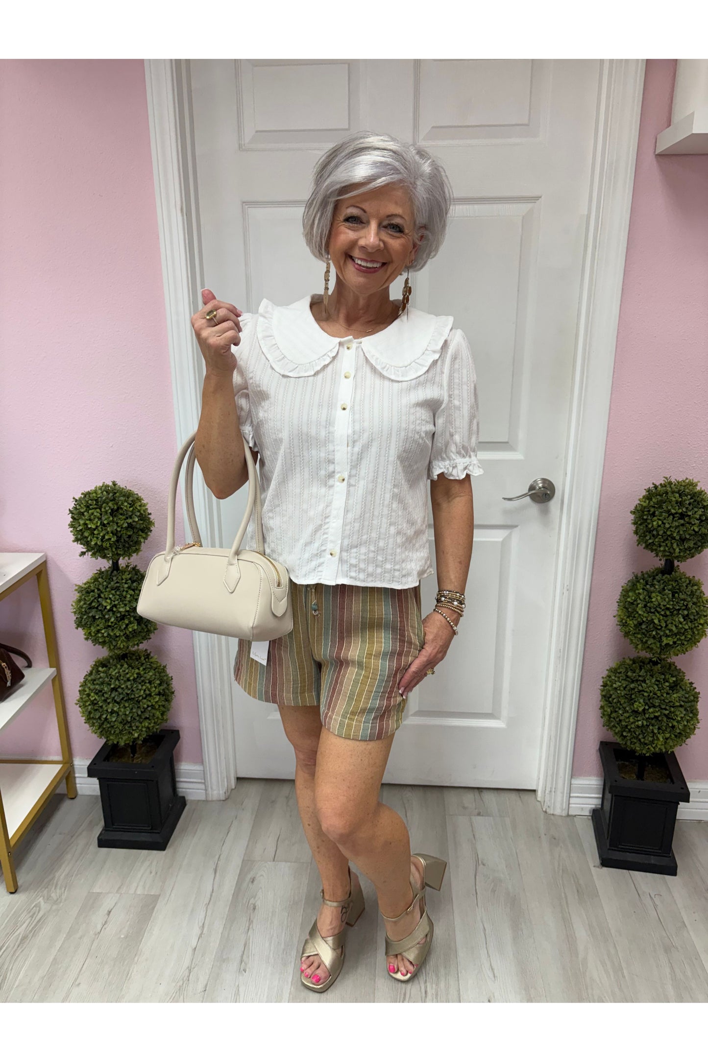 Caroline Peter Pan Collar Blouse
