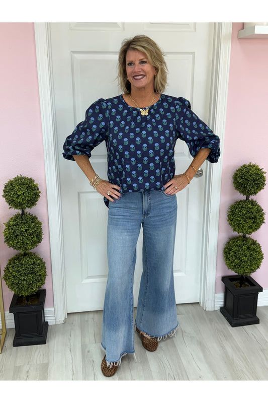 MS Azalea Floral Blouse