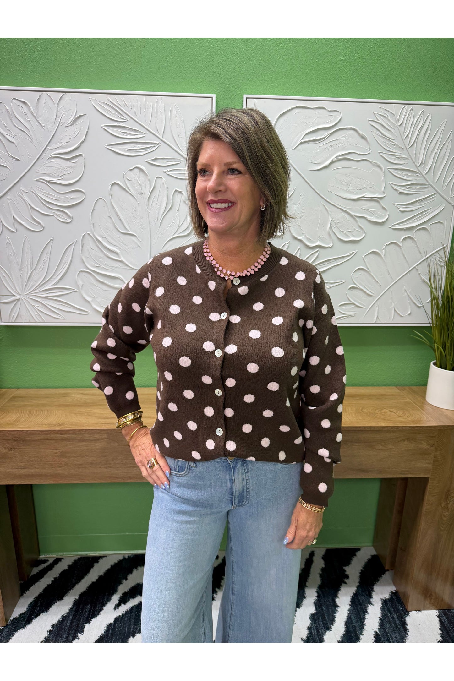 Chloe Polka Dot Cozy Cardigan