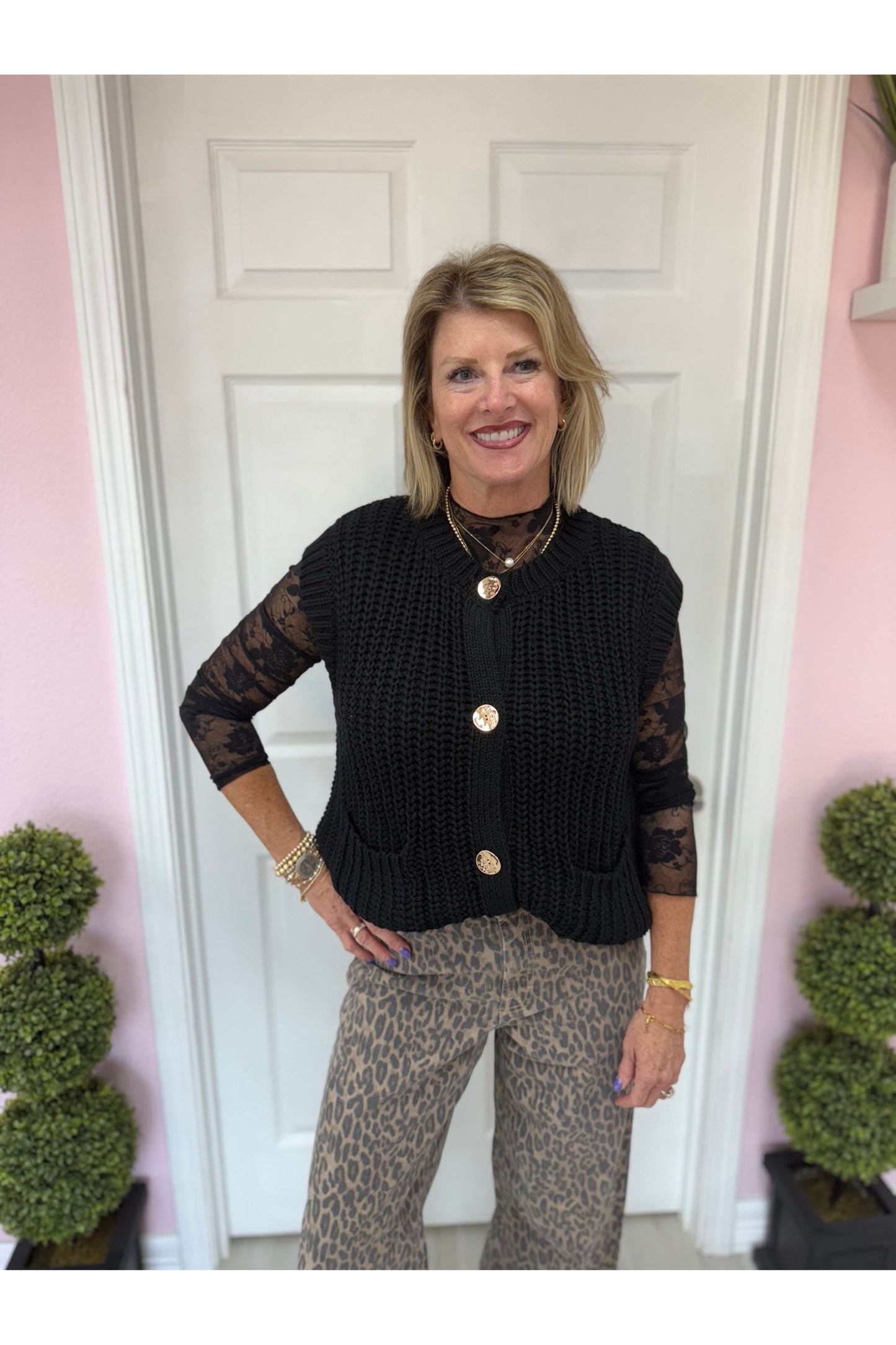 Button Down Cozy Sweater Vest