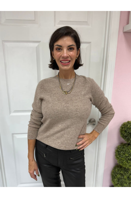 Sparkled Crew Neck Long Sleeve Sweater