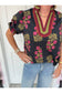 Montauk Floral Bubble Sleeve- Restock Coming