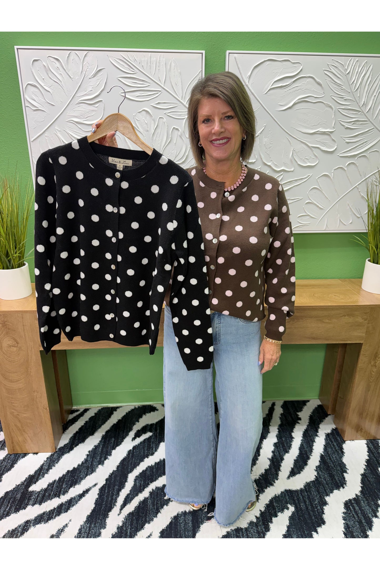 Chloe Polka Dot Cozy Cardigan