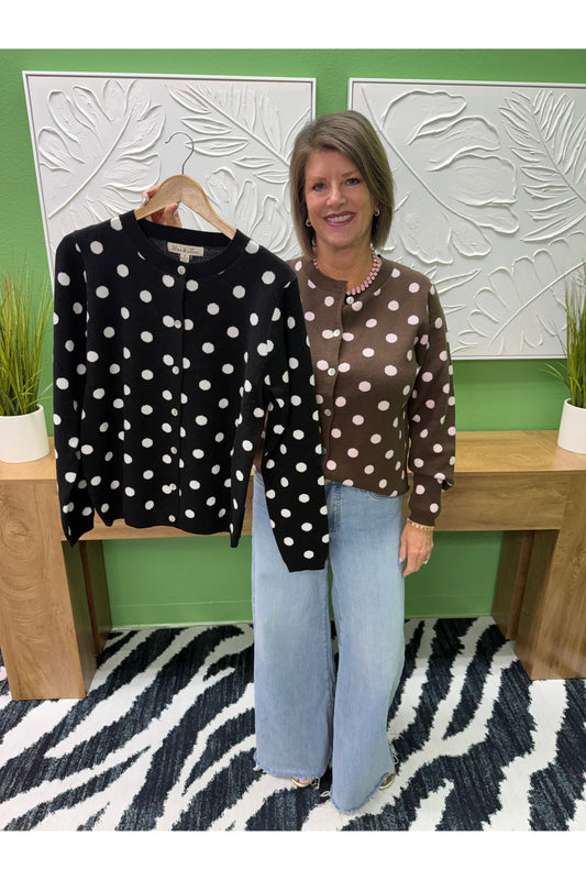Chloe Polka Dot Cozy Cardigan