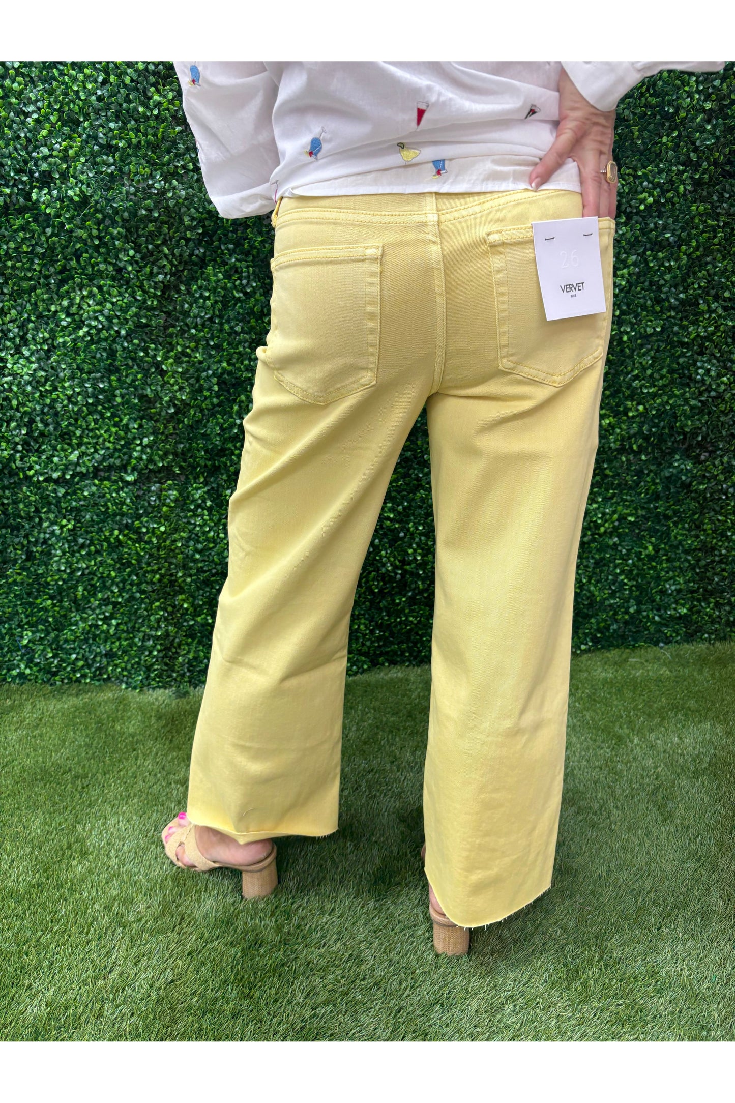 Baby Yellow Wide Leg Jeans