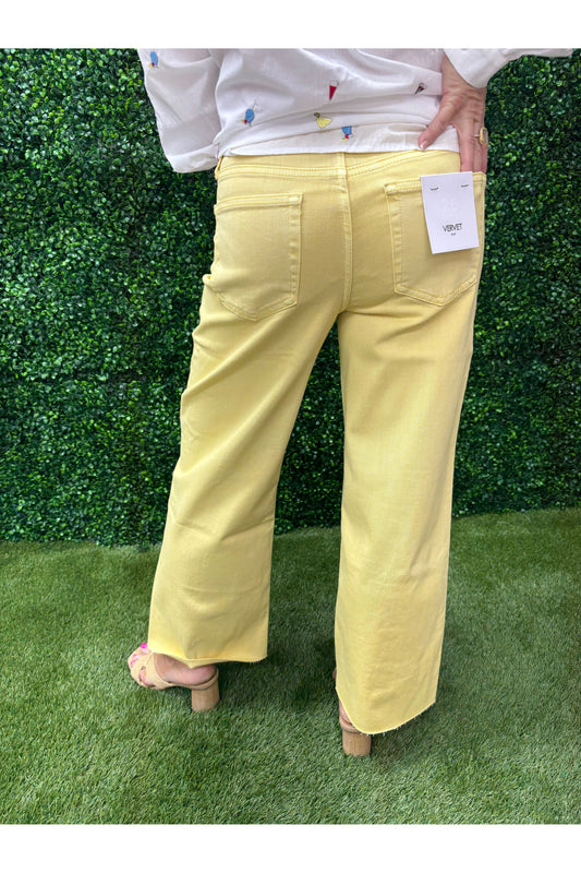 Baby Yellow Wide Leg Jeans