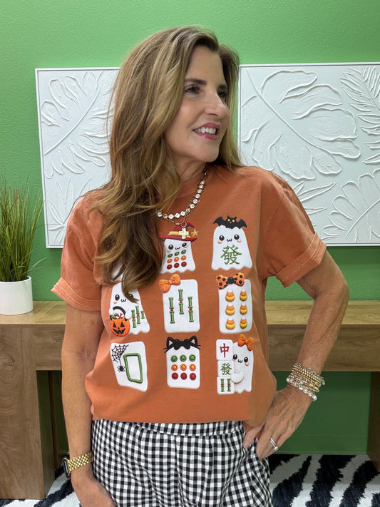 Spooky Mahjong Graphic Tee