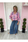 3/4 Sleeve Floral Print Poet Blouse