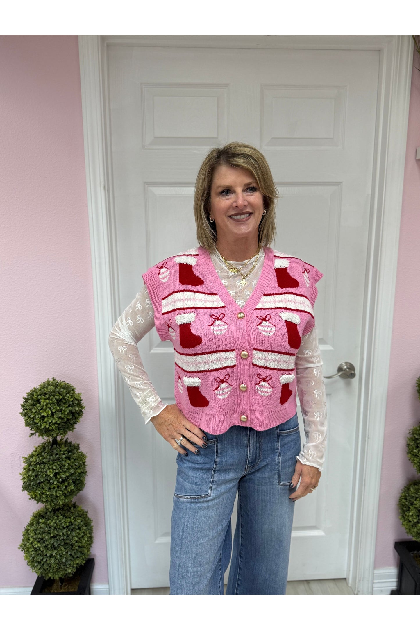 Christmas Ornament Knit Vest