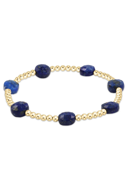 Admire Gold 3mm Bead Bracelet-Lapis BADG3LAP