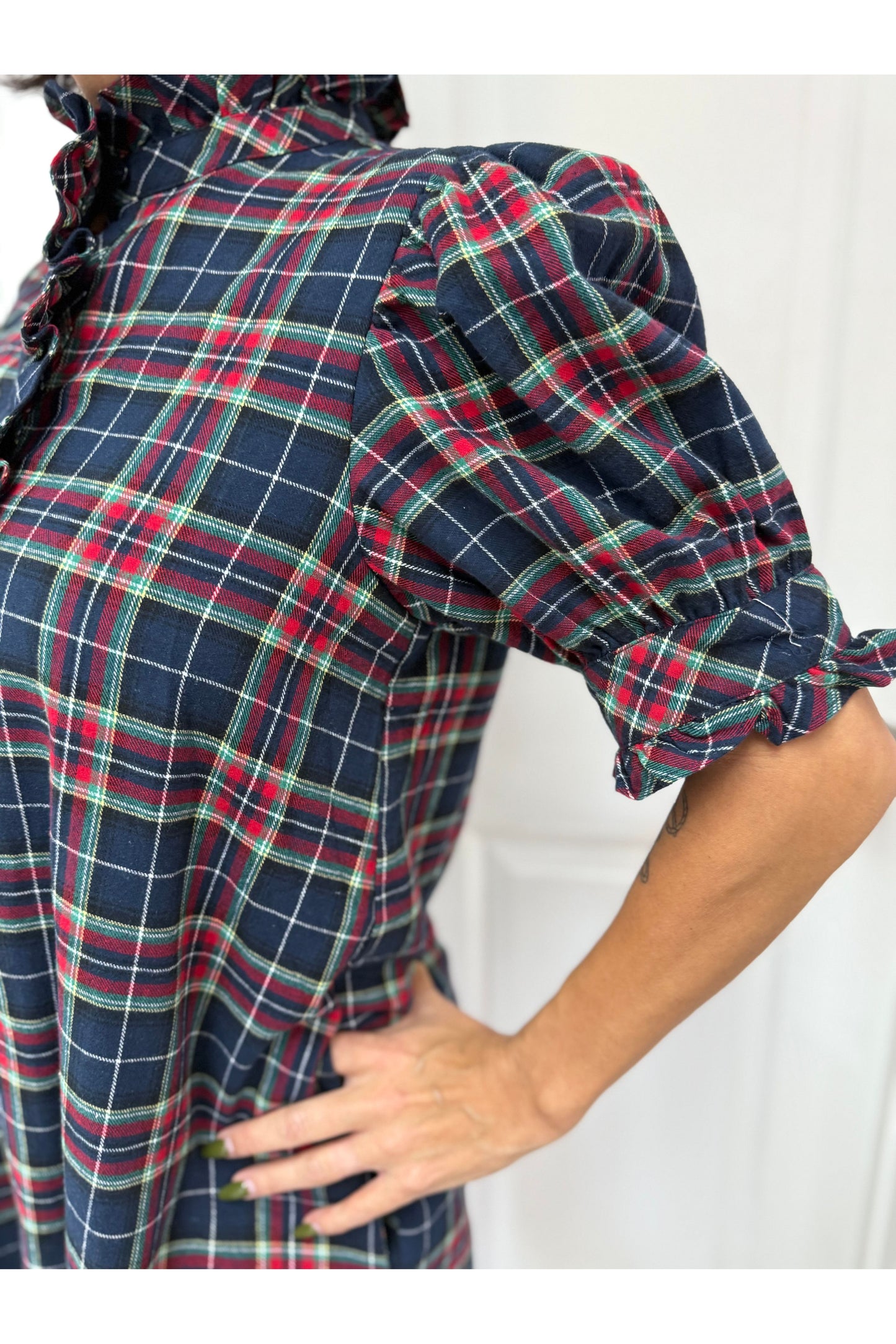 Merry Navy Plaid Mini