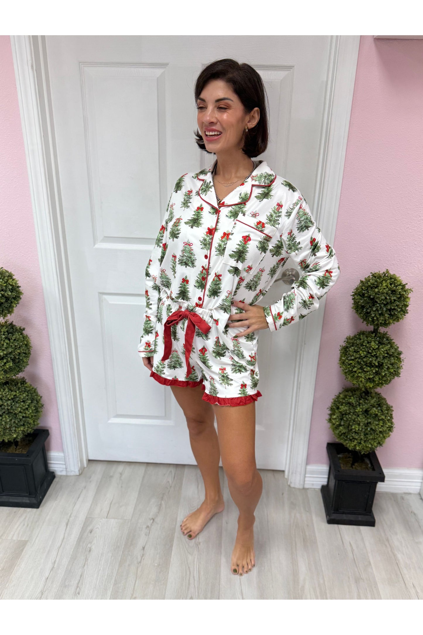 Under The Tree Ruffle PJ Set