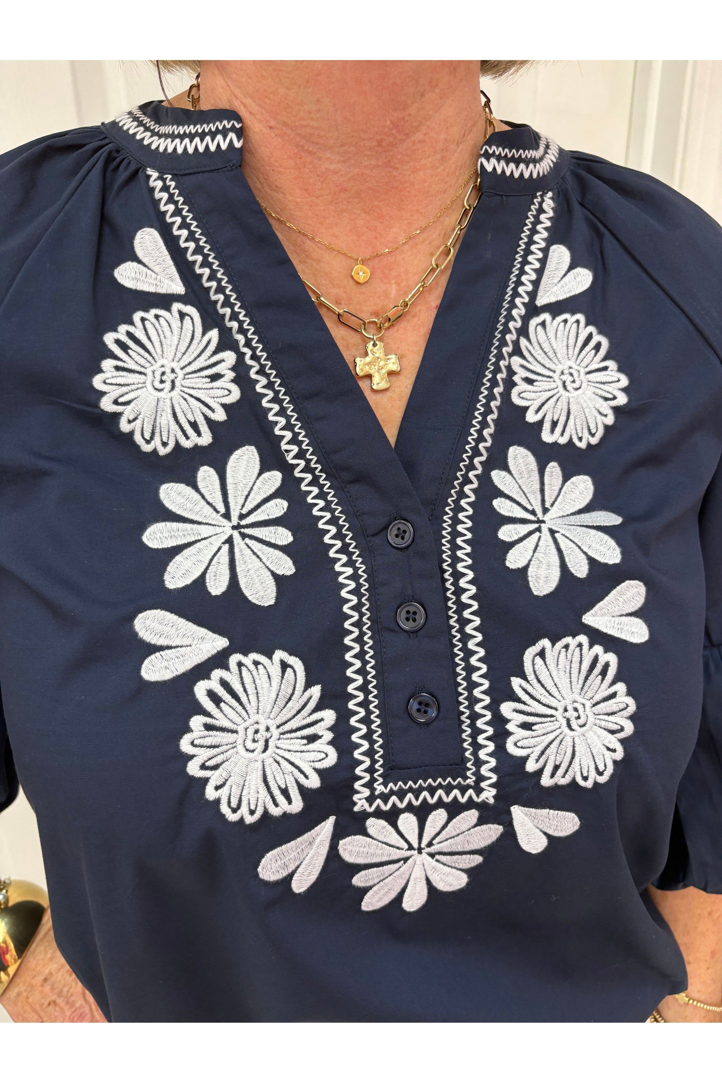 Macie Embroidered Top