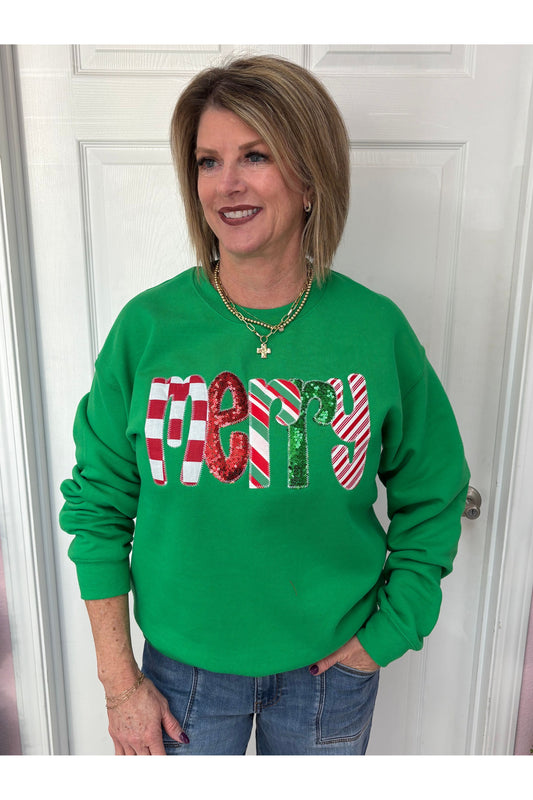 Green Merry Sweatshirt