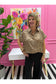 Hannah Metallic Animal Print Blouse