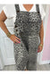 Animal Print Oversized Overalls
