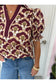 Burgundy Floral-Patterned Blouse