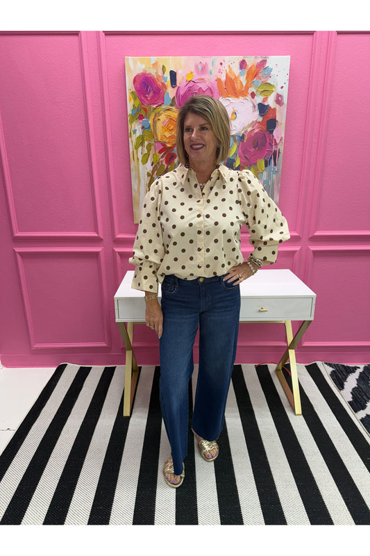 Penelope Polka Dot Blouse