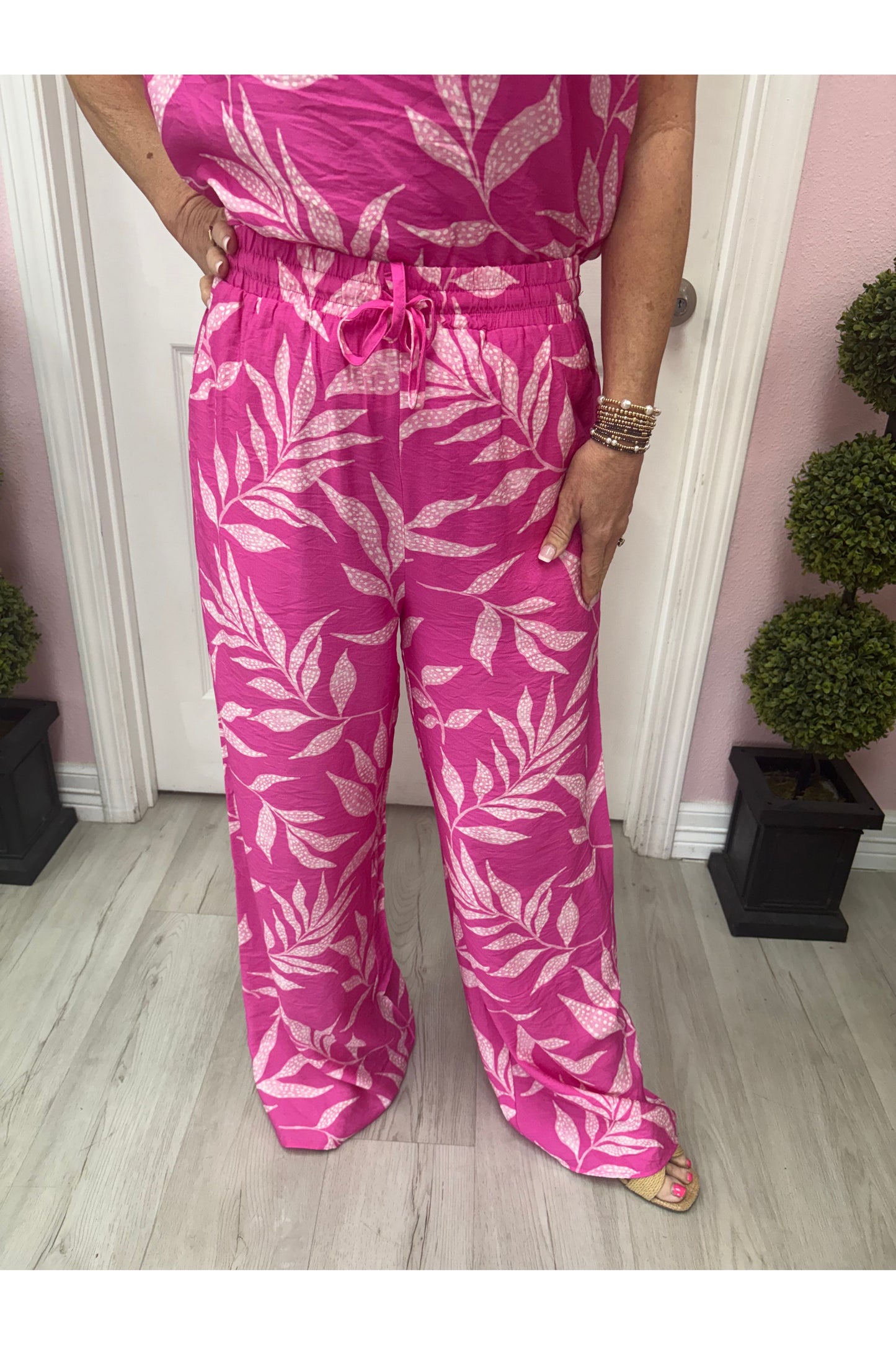 Hot Pink Botanical Print Set