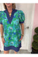 Colby Green & Blue Floral Mini Dress