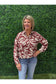 Cherry Patterned Button Up Blouse