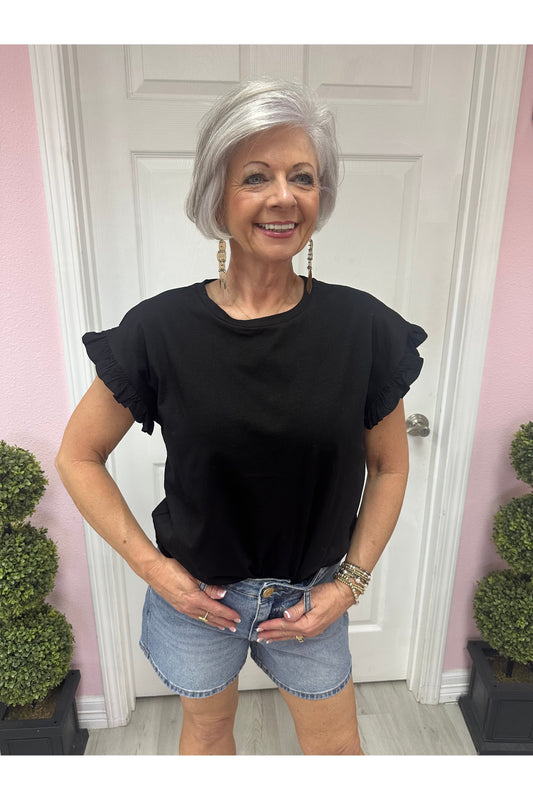 Tricia Ruffle Short-Sleeve Top