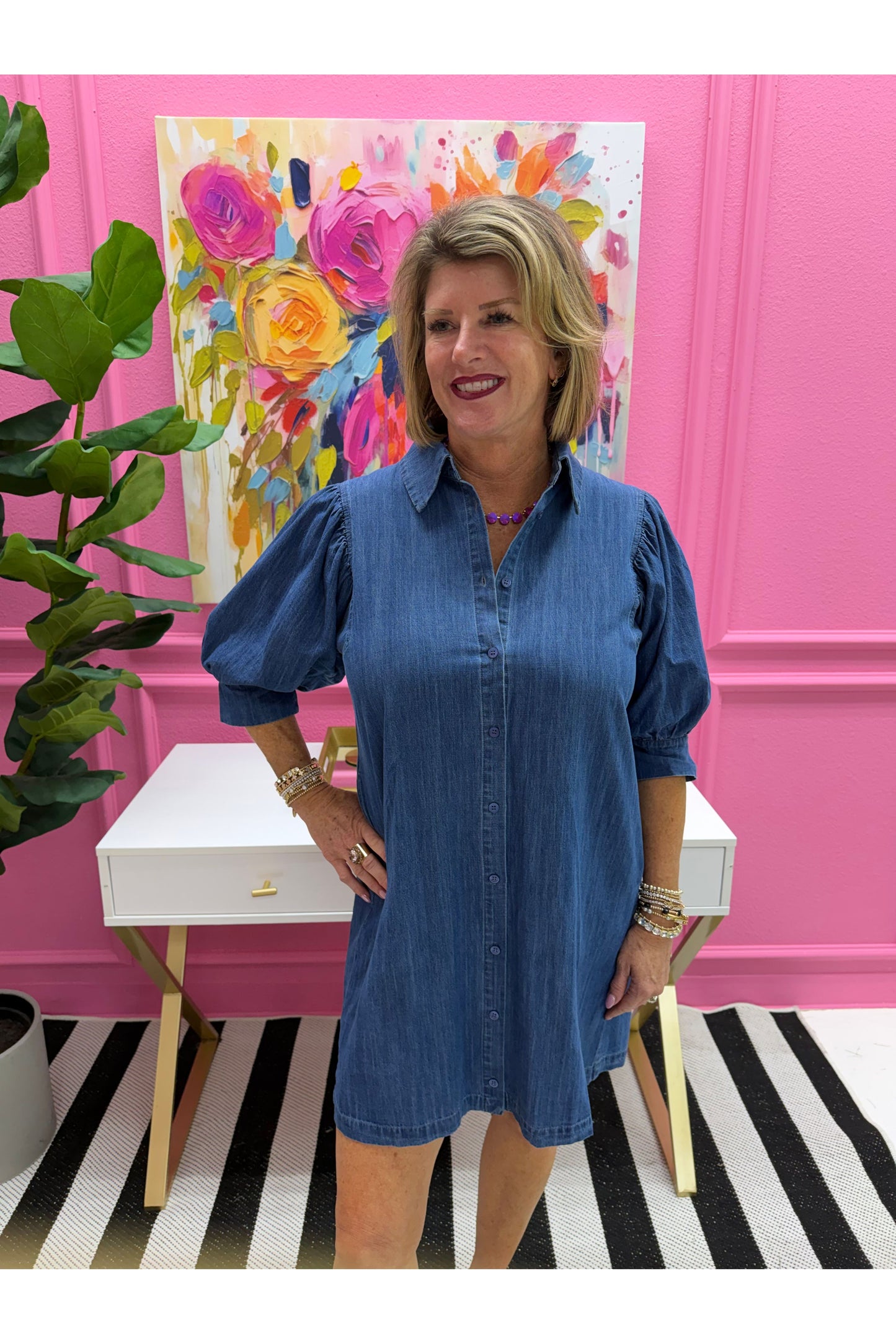 Charlotte Mini Denim Dress