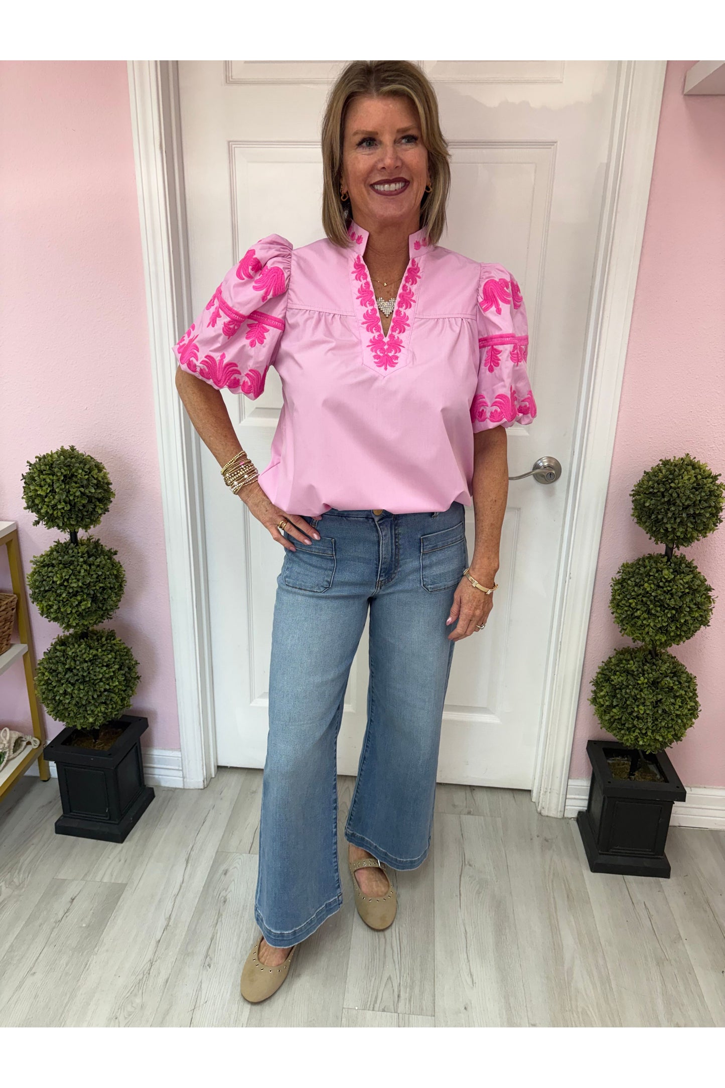 Bella Bubble Sleeve Blouse