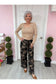 Black Floral Pattern Pants