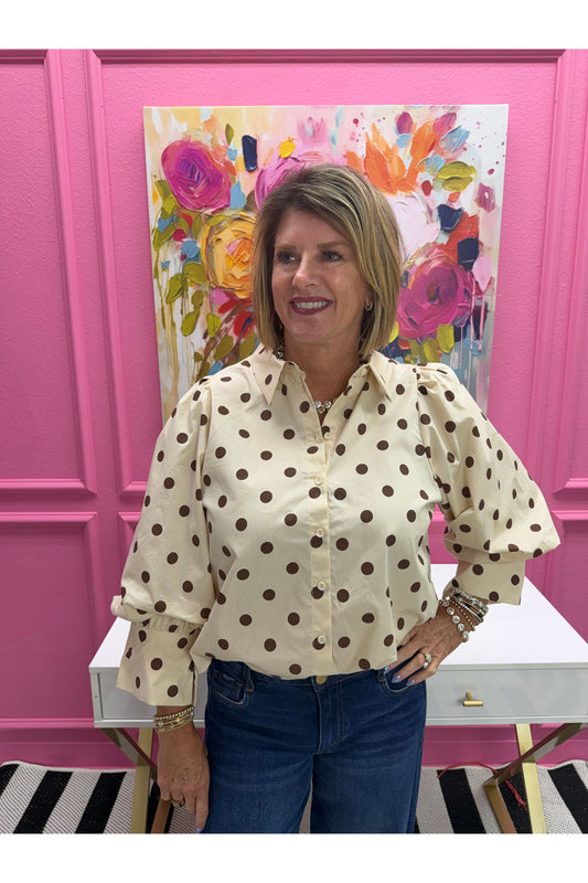 Penelope Polka Dot Blouse