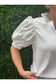Ruffle V-Neck Puff Sleeve Top