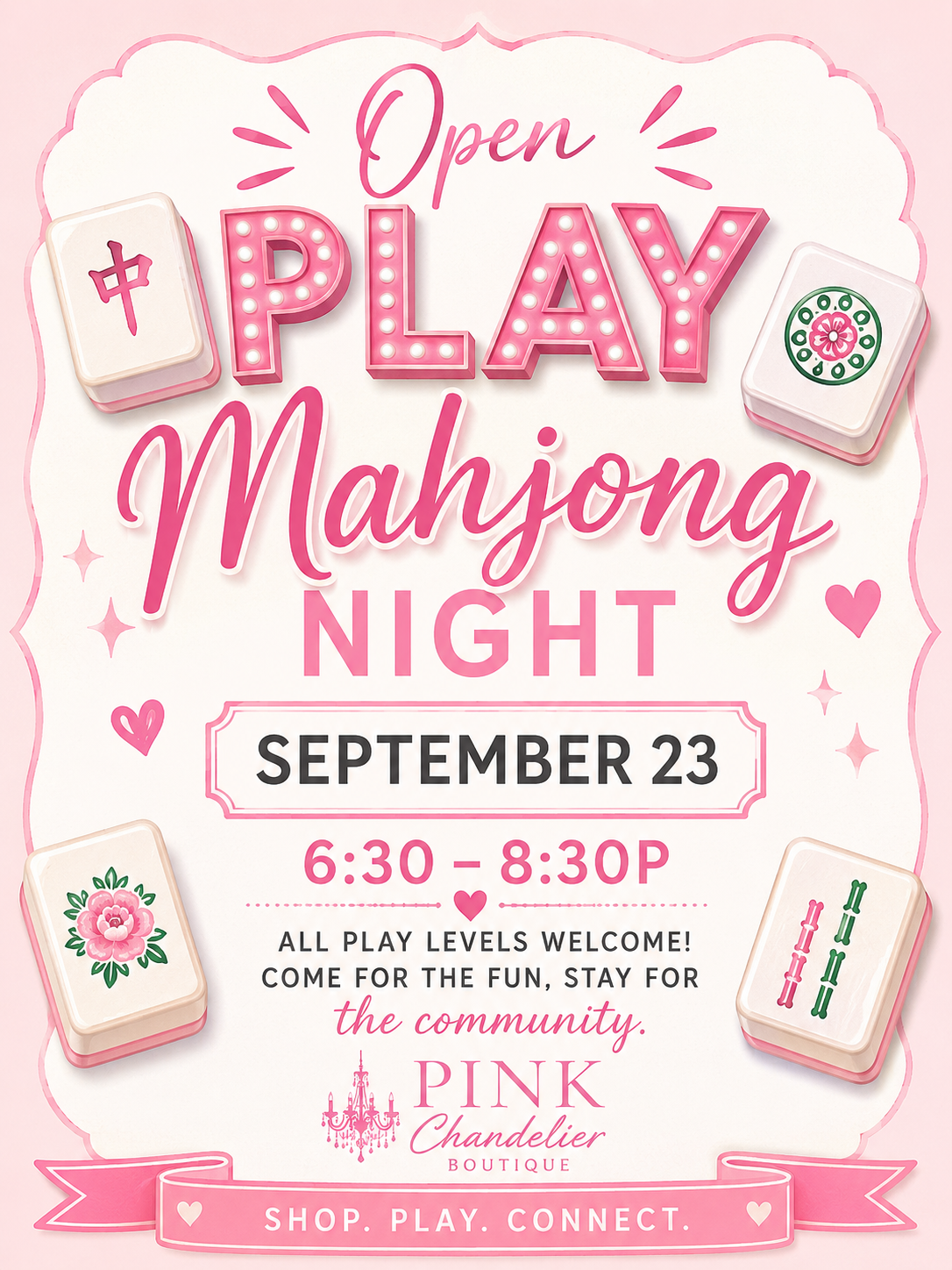 Open Play Mahjong - September