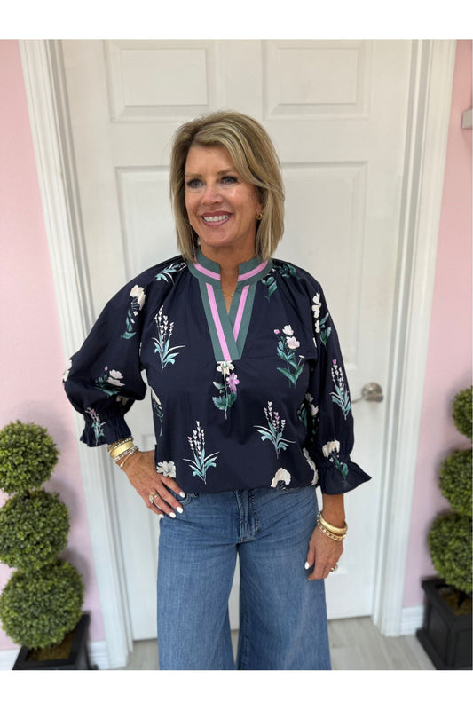 Vicki Brown Mix Blouse
