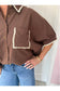 Whip Stitch Button Front Shirt