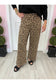 Wide Leg Leopard Print Pants