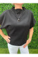 Mock Neck Batwing Sleeve Top