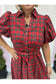 Merry Plaid Midi Dress