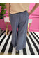 Soft Washed Pinstriped Wide Leg Pants