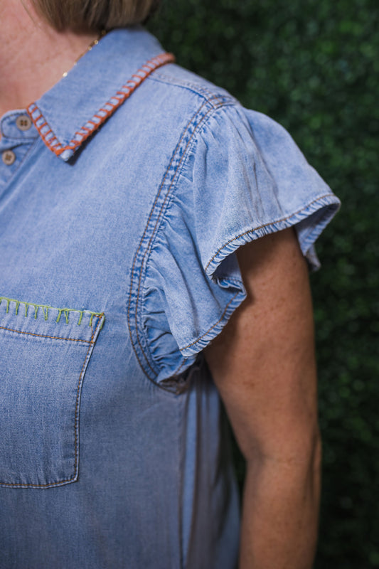Delaney Denim Shirt Dress