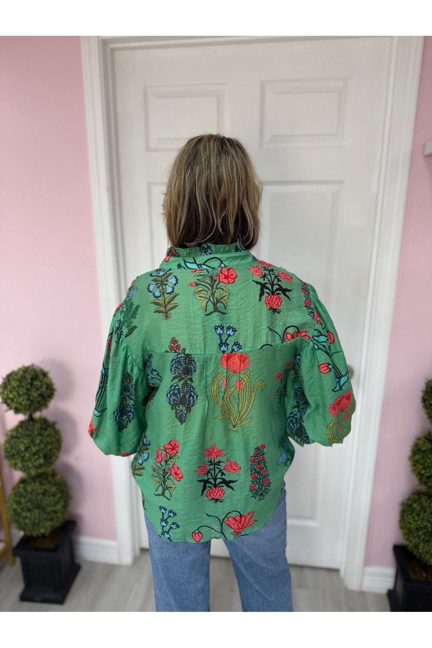 Autumn Floral Blouse- Preorder